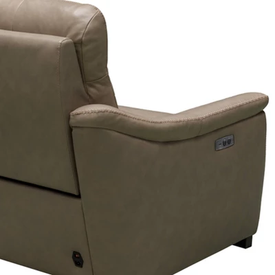 Seymour Top Grain Leather Power Reclining Loveseat Beige - Abbyson Living 5 Seymour Top Grain Leather Power Reclining Loveseat Beige - Abbyson Living - Image 5