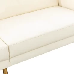 Lanna 76"Wide Vegan Leather Modern Style Convertible Futon Sofa Bed For Living Room Guest Bedroom | ARTFUL LIVING DESIGN -Cozy Living Deals Store GUEST 4b88fbc9 e903 403c b69d d70407a5deba