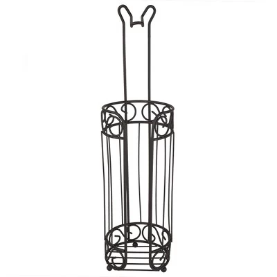 Home Basics Scroll Collection Freestanding Dispensing Toilet Paper Holder, Bronze 2 Home Basics Scroll Collection Freestanding Dispensing Toilet Paper Holder, Bronze - Image 2