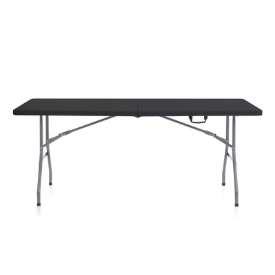 Plastic Development Group Durable 6 Foot Folding Multipurpose Banquet Table With Secure Base For Indoor And Outdoor Events, Black 1 Plastic Development Group Durable 6 Foot Folding Multipurpose Banquet Table With Secure Base For Indoor And Outdoor Events, Black