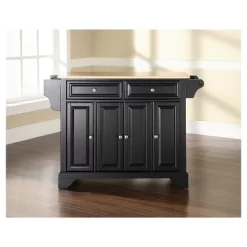 LaFayette Natural Wood Top Kitchen Island - Black - Crosley -Cozy Living Deals Store GUEST 4cfbed84 0cf0 4800 9c13 f87b4d2c1979