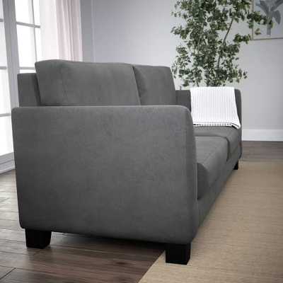 85" Holly Upholstered Flared Arm Sofa Charcoal - Brookside Home 2 85" Holly Upholstered Flared Arm Sofa Charcoal - Brookside Home - Image 2
