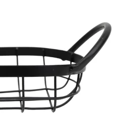 Oblong Black Metal Basket - Foreside Home & Garden -Cozy Living Deals Store GUEST 4d31d26d 09c8 4251 ba01 4827e5c85c2c