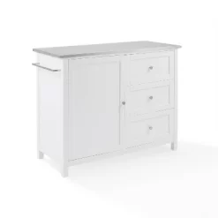 Soren Stainless Steel Top Kitchen Island/Cart Stainless Steel /White - Crosley -Cozy Living Deals Store GUEST 4d73b012 afaa 49eb ab30 ad38cc8a2306