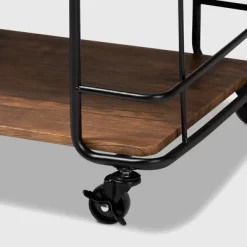 Neal Metal And Wood Kitchen Serving Cart Walnut/Black - Baxton Studio 12 Neal Metal And Wood Kitchen Serving Cart Walnut/Black - Baxton Studio -Cozy Living Deals Store GUEST 4d9600ee e89e 4412 9c4f 7205fb96cbf8