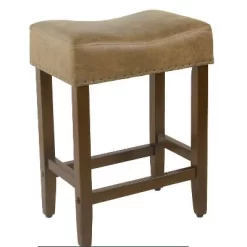 24" Rumford Saddle Counter Height Barstool With Wood Leg - Threshold™