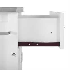 Savannah Stainless Steel Top Compact Kitchen Island Cart White - Crosley -Cozy Living Deals Store GUEST 4dc87a89 b6ff 450d 84a3 16882e4b3201