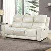 Laurel Power Recliner Sofa Ivory - Steve Silver Co.