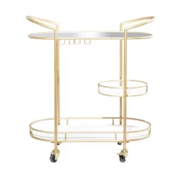 Contemporary Iron Bar Cart Gold - Olivia & May -Cozy Living Deals Store GUEST 4e2af8ce ae37 4561 b18c 698b01d6ba5c
