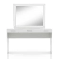 2pc Grayde 3 Drawer Vanity Table And Mirror Set With Led Trim And USB Ports - Luminous White - MiBasics -Cozy Living Deals Store GUEST 4e32f4d3 a05d 4e93 91f1 8fcbcdd5cea8