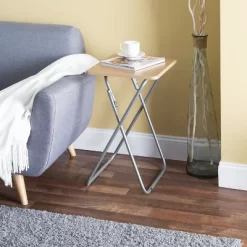 Home Basics Multi-Purpose Foldable Table, Natural -Cozy Living Deals Store GUEST 4e54cbe3 34b8 473d b7ce 20f938412cf0