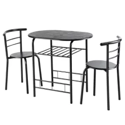 Costway 3 PCS Dining Set Table And 2 Chairs Home Kitchen Breakfast Bistro Pub Furniture Black -Cozy Living Deals Store GUEST 4eac7718 24ca 43cd 8fa6 3eca948ccf49
