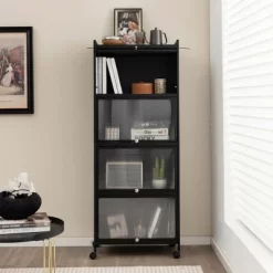 Costway 5-Tier Kitchen Baker's Rack Storage Cabinet Mobile Microwave Stand Flip-up Doors -Cozy Living Deals Store GUEST 4ef7e047 fafc 4341 95b5 b8a36993ef18