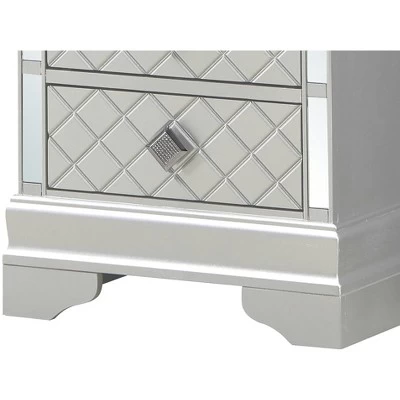 Passion Furniture Verona 2-Drawer Nightstand (24 In. H X 16 In. W X 21 In. D) 6 Passion Furniture Verona 2-Drawer Nightstand (24 In. H X 16 In. W X 21 In. D) - Image 6