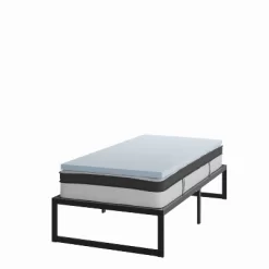 Flash Furniture 14 Inch Metal Platform Bed Frame With 10 Inch Pocket Spring Mattress In A Box And 2 Inch Cool Gel Memory Foam Topper -Cozy Living Deals Store GUEST 4f532ece cb47 407b 9002 83d1110e716a