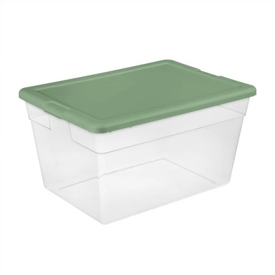 Sterilite Stackable 56 Quart Storage Tote Organizing Home And Office Containers With Secure Latching Lid And Built In Handles, (8 Pack) 1 Sterilite Stackable 56 Quart Storage Tote Organizing Home And Office Containers With Secure Latching Lid And Built In Handles, (8 Pack)