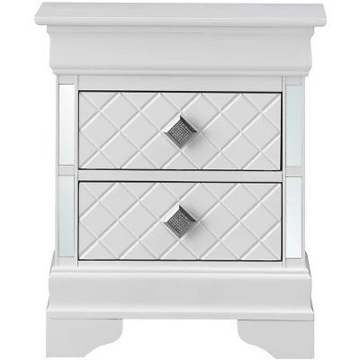 Passion Furniture Verona 2-Drawer Nightstand (24 In. H X 16 In. W X 21 In. D) 10 Passion Furniture Verona 2-Drawer Nightstand (24 In. H X 16 In. W X 21 In. D) - Image 10