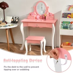 Costway Kids Vanity Princess Makeup Dressing Table Stool Set W/ Mirror Drawer 14 Costway Kids Vanity Princess Makeup Dressing Table Stool Set W/ Mirror Drawer -Cozy Living Deals Store GUEST 4fe0b85f 1a85 42d4 ada0 74dc7c9992f9