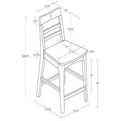 2pk Wood Ladder Back Counter Stool - Hearth & Hand™ With Magnolia -Cozy Living Deals Store GUEST 501b822c a2fd 461d aa13 130aba448f95