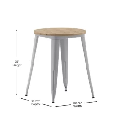 Merrick Lane Indoor/Outdoor Dining Table, 23.75" Round All Weather Poly Resin Top With Steel Base -Cozy Living Deals Store GUEST 517fb3fb 4176 4887 a8b5 97597b6f1c65