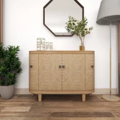 Traditional Carved Wood Curved Cabinet Brown - Olivia & May -Cozy Living Deals Store GUEST 51af596d d6b9 45f6 8256 b1d54c230b9b