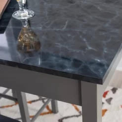 5pc Lancer Faux Marble Tavern Set - Linon -Cozy Living Deals Store GUEST 51c9409d dc86 42d5 8e4f bb5ef9122405