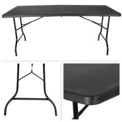 Folding Table Set - Set Of 2 Lightweight Portable Tables - 6-Foot-Long Plastic Tabletops For Camping, Parties, And Dining By Everyday Home (Black) 18 Folding Table Set - Set Of 2 Lightweight Portable Tables - 6-Foot-Long Plastic Tabletops For Camping, Parties, And Dining By Everyday Home (Black) -Cozy Living Deals Store GUEST 51cface2 2d8c 4dc0 a42e e75c7bfa7dcf