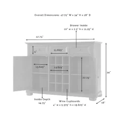 Alexandria Sideboard Cabinet With Wine Storage Black - Crosley -Cozy Living Deals Store GUEST 52416422 6a7d 4f2b a16b 3a722598dfa7