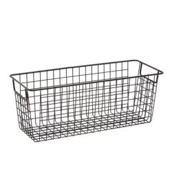 Farmlyn Creek 3 Pack Metal Wire Storage Baskets For Shelves, Pantry, Closet, Long Narrow Organizer Bin, Black, 16 X 6 X 6 In -Cozy Living Deals Store GUEST 52b5651c 83c9 45fd 9b5d 71b526d47552