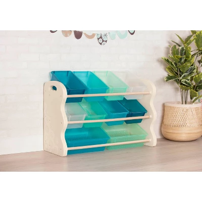 Totes Tidy Storage Bin Organizer Soft Sky - B. Spaces 2 Totes Tidy Storage Bin Organizer Soft Sky - B. Spaces - Image 2