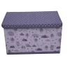 Bacati - Woodlands Gray/Beige Neutral Cotton Storage Toy Chest