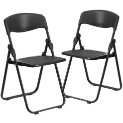 Flash Furniture 2 Pack HERCULES Series 500 Lb. Capacity Heavy Duty Plastic Folding Chair With Built-in Ganging Brackets -Cozy Living Deals Store GUEST 5314eb71 4f4b 4a72 a900 e1112af6ab18
