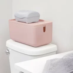 Cade Lidded Storage Bin Blush - IDESIGN -Cozy Living Deals Store GUEST 53c1b347 c4cc 48dd acdf 9e8788e9f6a2