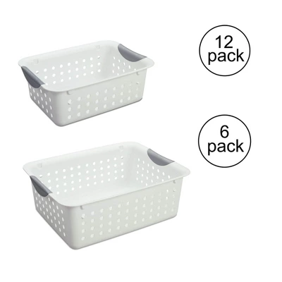 Sterilite Medium & Small Ultra Plastic Storage Bin Organizer Basket (18 Pack) 1 Sterilite Medium & Small Ultra Plastic Storage Bin Organizer Basket (18 Pack)