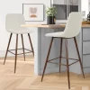 26" Bingo Walnut Leg With Upholstered Counter Height Stool (Set Of 2 )-Maison Boucle