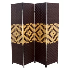 4 Panel Paper Straw Weave Screen On 2" Legs - Ore International 9 4 Panel Paper Straw Weave Screen On 2" Legs - Ore International -Cozy Living Deals Store GUEST 5472943a e89a 4335 99e9 28f3b2f787fc