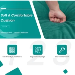 Costway Modular 3-Seat Sofa Couch W/ Socket USB Ports & Side Storage Pocket Teal -Cozy Living Deals Store GUEST 54777b2e 3342 4752 91c6 db59dcc24af2