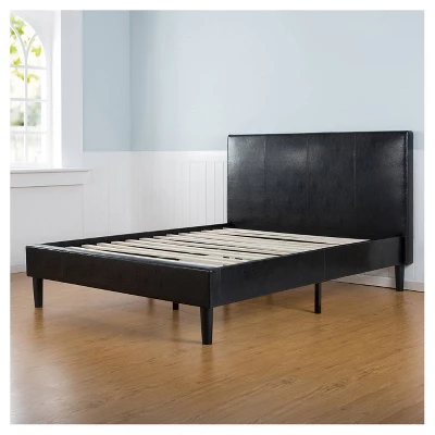 Platform Bed Faux Leather Dark Brown - Sleep Revolution 5 Platform Bed Faux Leather Dark Brown - Sleep Revolution - Image 5