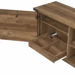 70" Prestwick Gaming Ready Wood TV Stand With 2 Doors And Shelves For TVs Up To 78" Knotty Oak Top - Hillsdale Furniture -Cozy Living Deals Store GUEST 54bce7d4 6c4e 418e 896e 0539c1336676