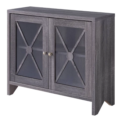 Yanga 1 Shelf Accent Cabinet Distressed Gray - MiBasics 3 Yanga 1 Shelf Accent Cabinet Distressed Gray - MiBasics - Image 3