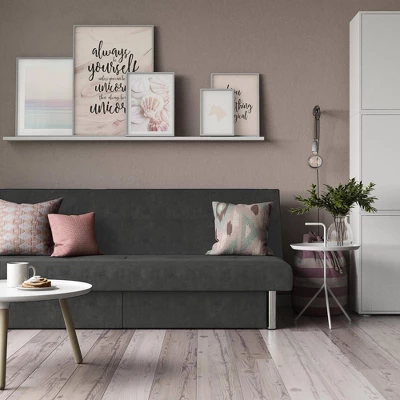 Saddie Futon With Storage Drawers Gray - Room & Joy 6 Saddie Futon With Storage Drawers Gray - Room & Joy - Image 6