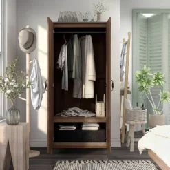 Andreasson Wardrobe Closet Distressed Walnut - HOMES: Inside + Out -Cozy Living Deals Store GUEST 55421d8e 0399 4bb1 9f96 54028379035a