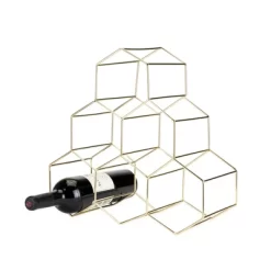 Viski Geo Gold Bottle Wine Rack, Honeycomb Design 16 Viski Geo Gold Bottle Wine Rack, Honeycomb Design -Cozy Living Deals Store GUEST 5576b8d1 cd25 42c8 aa15 643bf99834b5