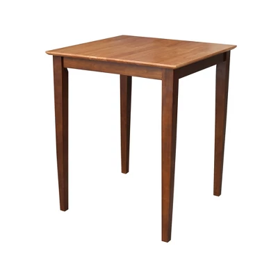 Solid Wood Top Table With Shaker Legs Cinnamon/Brown - International Concepts 2 Solid Wood Top Table With Shaker Legs Cinnamon/Brown - International Concepts - Image 2