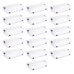 Sterilite 17611704 60 Quart ClearView Latch Lid Wheeled Underbed Box -Cozy Living Deals Store GUEST 565c3aa5 2cb4 429b 8e31 7aaa065707ba