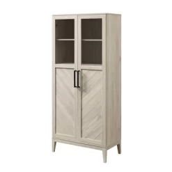68" Boho Modern Tall Storage Wood Cabinet - Saracina Home -Cozy Living Deals Store GUEST 567f6d5b da6c 4dfe 99f6 a5817a63ab46