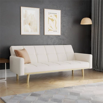 Benedict Wooden Futon Ivory - Room & Joy 1 Benedict Wooden Futon Ivory - Room & Joy