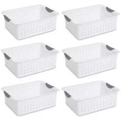 Sterilite Ultra Ventilated Open Top Plastic Storage Organizer Basket With Gray Contoured Carrying Handles 14 Sterilite Ultra Ventilated Open Top Plastic Storage Organizer Basket With Gray Contoured Carrying Handles -Cozy Living Deals Store GUEST 572db26e 526a 40d7 ad67 8fbcf035d85d