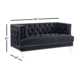 64" Ansario Sofa Charcoal Velvet - Acme Furniture -Cozy Living Deals Store GUEST 5731b435 2301 4f65 afde fd43984da03f