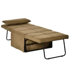 HOMCOM 4-in-1 Multi Function Folding Single Sofa Bed With Retractable Footrest, Convertible Sleeper With Adjustable Backrest, Brown 7 HOMCOM 4-in-1 Multi Function Folding Single Sofa Bed With Retractable Footrest, Convertible Sleeper With Adjustable Backrest, Brown -Cozy Living Deals Store GUEST 573aa043 a63f 4434 bd39 5882960d0b1d